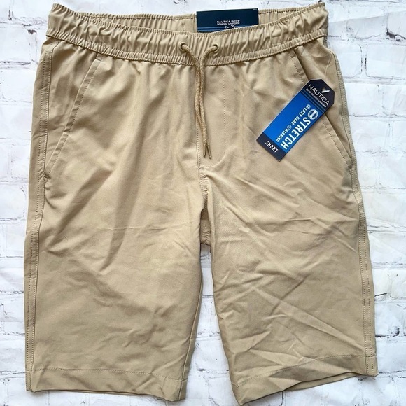 NWT Boys Size 12 Regular Pull On Khaki Polyester Shorts - Picture 1 of 6